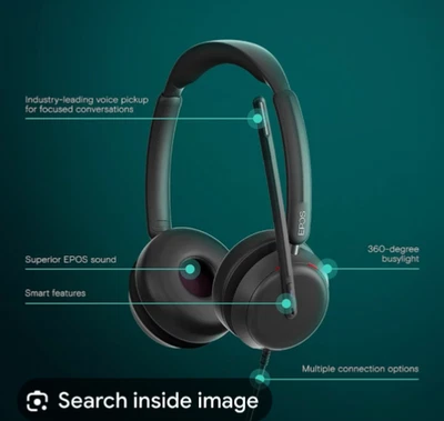 EPOS IMPACT 860T ANC Active Noise Cancellation Wired Stereo Headset - Image 1 of 4