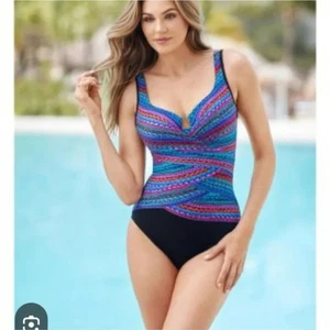 Miraclesuit True Colors Lagenlook Escape bescheidener Einteiler Badeanzug Gr. 10 - Bild 1 von 9