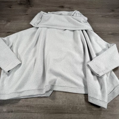 Sudadera Free People para mujer XS gris capucha cuello gran tamaño holgada espalda abierta Foto 1 de 4