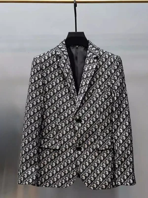 Blazer de hombre para ropa de hombre estampado vestido elegante trajes de lujo chaqueta Foto 1 de 4