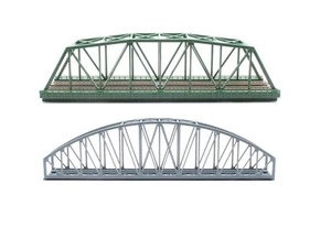 MARKLIN/ ROKUHAN 'Z' GAUGE LOT OF 2 SINGLE/DOUBLE TRACK IRON BRIDGES - BUILDINGS - Picture 1 of 10