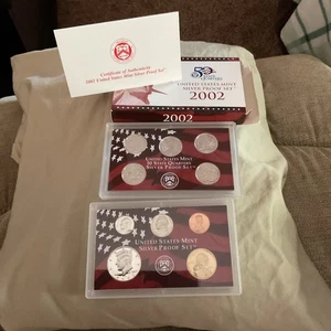 2002-S Silver Proof Set in Original U.S. Mint Box w/Certificate of Authenticity - Picture 1 of 19