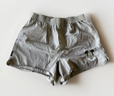 Mickey Unlimited Boys Shorts Small Beige Vintage Jerry Leigh Embroidered Mouse - Image 1 of 4