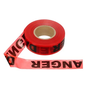 1000ft x 2" Warning Tape, 1 Pcs PE Marking Roll Safety Tape Red (DANGER) - Imagen 1 de 6