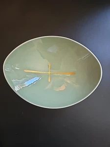Franciscan Fine China MCM Contours Art Ware Footed White Gold Atomic Bowl USA 46 - Bild 1 von 12