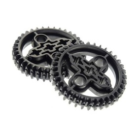 2x Lego Technic Gear 36 Tooth Black Wheel 8292 45544 8547 4177434 32498