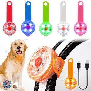 LED Blinklicht Hund Katze Halsband Licht USB Wiederaufladbare Haustiersicherheit - Bild 1 von 20