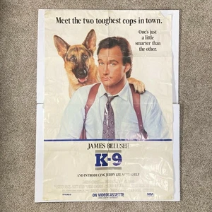 K-9 Movie Poster - Vintage 1990 Film Featuring James Belushi - Picture 1 of 5