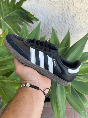 Adidas Samba OG Negro Blanco Goma Grade School Zapatilla IE3676 4y Y 4.5y Foto 1 de 4