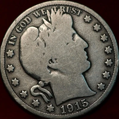 1915-D Denver Mint Silver Barber Half Dollar - Image 1 of 2