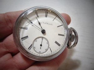 1889 Elgin Natl Watch Co. 3000720 Silvertone Pocket Watch - Picture 1 of 9