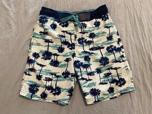 Cat & Jack Boys Swim Trunks, Medium(8-10) Blue Palm tree Print - Picture 1 of 3