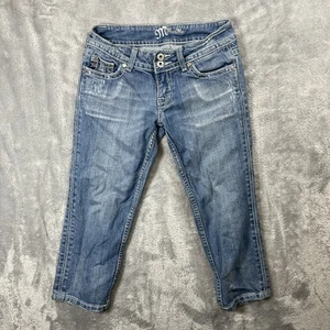 Miss Me Signature Crop Jeans Gr. 25 helle Waschung Denim Western Y2K Style - Bild 1 von 12