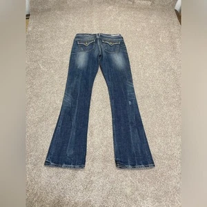 y2k grunge Express womens Stella bootcut jean 4R low rise dark wash dead stock  - Bild 1 von 12