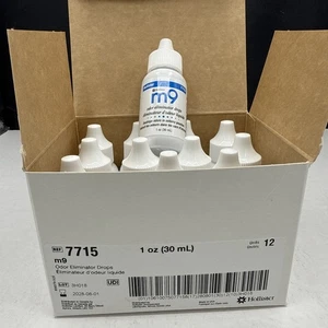 12 Bottles 7715 M9 Odor Eliminating Drops 1oz (30mL) NIB Expires 2028-29 - Picture 1 of 5