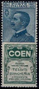 1924 KÖNIGREICH WERBUNG CENT. 25 COEN NEU MNH ZERT. KLEBER MF133299 - Bild 1 von 3