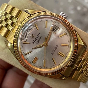 Seltene Ricoh President Dynamic Gold Automatic 21 Jewels Day Date Vintage Uhr... - Bild 1 von 7