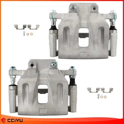 Pair Front Disc Brake Calipers w/Bracket For 2005 - 2010 CHRYSLER 300 RWD - Imagem 1 de 4