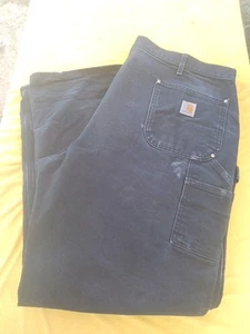 Carhartt Loose Original Fit RN#14806 Black Work Pants Double Knee Cotton 42x32 - Picture 1 of 12