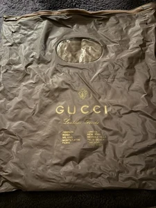 Vintage 1960s Gucci Leather Goods Zippered Vinyl Handbag Dustbag 20” Italy - Picture 1 of 7