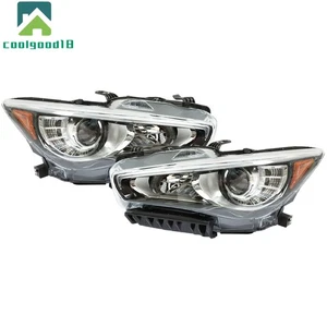 Faro LED para Infiniti Q50 2014-17 sin lente transparente cromada AFS lado derecho e izquierdo - Imagen 1 de 17