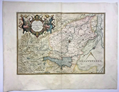 VERONAE GARDA LAKE 意大利 1579 亚伯拉罕·奥尔特利乌斯大号古董地图 16 世纪 — 第 1/4 张图片