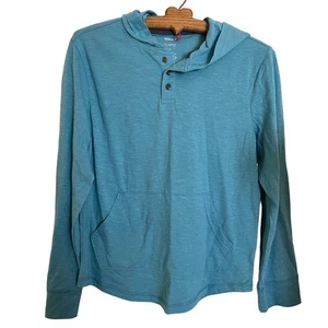 NEW Sonoma Super Soft Hooded Tee Cotton Blend Glang Blue SIZE Medium - Picture 1 of 10