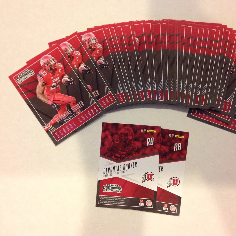 Lot of 10 DEVONTAE BOOKER #22 BRONCOS / UTAH RC 2016 CONTENDERS School Colors - Image 1 of 1