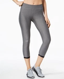 Under Armour Women s HeatGear Armour Ankle Crop Leggings, Charcoal, X-Small - Picture 1 of 2