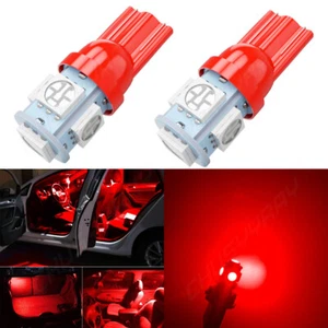 2x LED Parking Light Bulb for Toyota 4Runner Camry 168 194 T10 Red Canbus - Foto 1 di 12