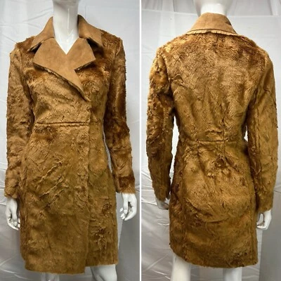 Abrigo chaqueta chaquetón marrón de piel sintética de EE. UU. 0 de ASOS para mujer Reino Unido 4 Foto 1 de 4