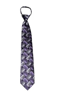 Men's Pattern Classic Pretied Zipper Necktie Formal Weddings Business Prom - Picture 1 of 3