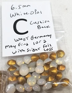 Vtg 6.5mm Glass Rhinestone Point Back Jewelry Craft Repair Czech Germany + 2019 - Picture 1 of 39