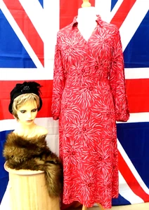Vintage Retro 1940,s Wartime Land girl style tea / dress size 14 - Picture 1 of 6