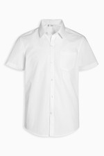White Short Sleeve Shirts School Uniform Slim Fit Size US 7 Years