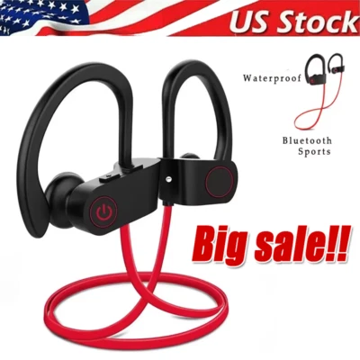 Waterproof Bluetooth 5.0 Earbuds Stereo Sport Wireless Headphones in Ear Headset - Image 1 of 4