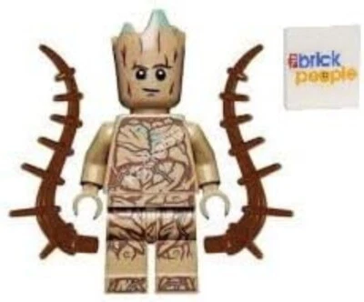LEGO Superhéroes: Minifigura Groot con brazos extendidos Foto 1 de 4