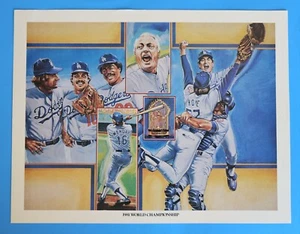 Los Angeles Dodgers 1984 Union 76 1981 World Series Print - Picture 1 of 2
