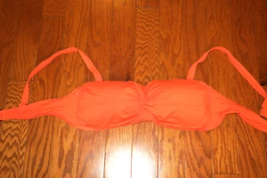 2XL 16W ❤️ YONIQUE ❤️ BADEANZUG TOP BANDEAU TRÄGERLOS PAD ORANGE WANDELBAR - Bild 1 von 3
