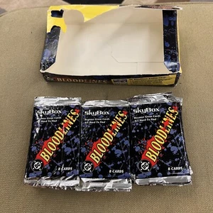 1993 Skybox DC BLOODLINES 8 Card pack 31 Packs Factory SEALED - Picture 1 of 2