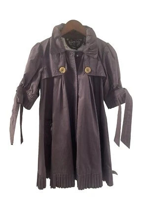 Black Button-Up 3/4 Sleeve Dress/Coat Size Small - Image 1 of 4