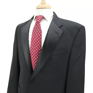 Ralph Ralph Lauren 100% Wool Black Dinner Coat Blazer Tuxedo Jacket 42R Canada - Picture 1 of 17