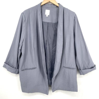 Chaqueta Blazer Forrada LC LAUREN CONRAD Para Mujer Talla XL Azul Aciano Foto 1 de 4