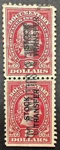 US Scott R241 $2 DOCUMENTARY COIL PAIR STOCK TRANSFER JEROME B SULLIVAN & CO NYC - Picture 1 of 2