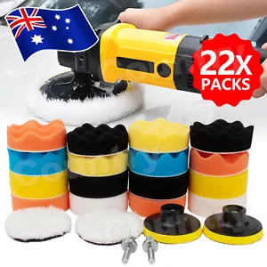 22pcs 3" Buffing Polishing Car Polisher Drill Sponge Pads Kit Waxing Set New - Picture 1 of 11