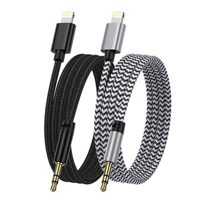 iPhone Aux Kabel für Auto 2 Pack 35mm Aux auf Kabel Adapter auf Klinke Kabel ... - Bild 1 von 7