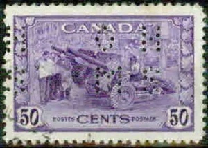 CANADA  -1942-1943– 50¢ WAR ISSUE OFFICIAL STAMP  -VF° - Picture 1 of 1