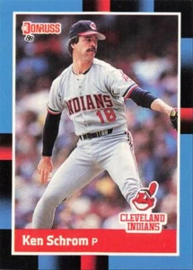 1988 Donruss Baseball Ken Schrom Cleveland Indians #501 - Picture 1 of 2