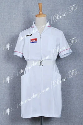 Disfraz de enfermera Joker Batman cosplay mono blanco uniforme Foto 1 de 4