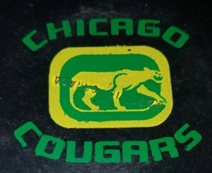 1972-75 VINTAGE WHA CHICAGO COUGARS OFFIZIELLES SPIEL PUCK GESTEMPELT HERGESTELLT IN KANADA  - Bild 1 von 9